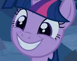 Size: 500x399 | Tagged: safe, derpibooru import, screencap, twilight sparkle, pony, unicorn, a canterlot wedding, cropped, female, happy, mare, smiling, solo, unicorn twilight