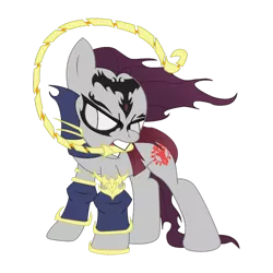 Size: 894x894 | Tagged: safe, artist:shadyhorseman, derpibooru import, ponified, pony, darksiders, fury, fury (darksiders), mouth hold, simple background, transparent background, whip