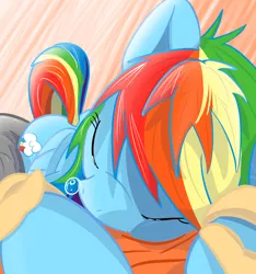 Size: 3000x3200 | Tagged: safe, artist:amazin-a, banned from derpibooru, deleted from derpibooru, derpibooru import, rainbow dash, human, cuddling, cute, dashabetes, high res, image, png, pov, sleeping, snot bubble, snuggling