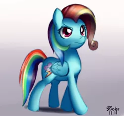 Size: 1000x936 | Tagged: safe, artist:solar-slash, derpibooru import, rainbow dash, pegasus, pony, alternate hairstyle, fabulous, frown, hilarious in hindsight, rainbow dash is not amused, rainbow fash, rarity hair, solo, unamused