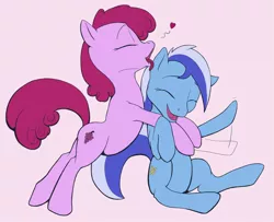 Size: 800x650 | Tagged: berrygate, berry punch, berryshine, derpibooru import, female, heart, lesbian, licking, minuette, romana, safe, shipping, tickling