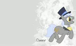 Size: 3000x1800 | Tagged: safe, artist:kelseysparrow67, derpibooru import, caesar, count caesar, earth pony, pony, hat, male, monocle and top hat, solo, stallion, wallpaper