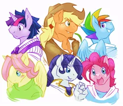 Size: 750x647 | Tagged: anthro, applejack, applejack (male), bubble berry, butterscotch, derpibooru import, dusk shine, elusive, fluttershy, mane six, pinkie pie, rainbow blitz, rainbow dash, rarity, rule 63, safe, twilight sparkle