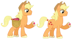 Size: 4009x2215 | Tagged: safe, artist:wicklesmack, derpibooru import, applejack, earth pony, pony, the crystal empire, spoiler:s03, applejack (male), berry, crystal berries, crystal empire, hoof hold, magnetic hooves, male, rule 63, simple background, solo, stallion, transparent background, vector