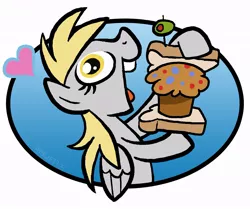 Size: 900x751 | Tagged: safe, artist:shuffle001, derpibooru import, derpy hooves, pegasus, pony, female, mare, muffin, sandwich, that pony sure does love muffins