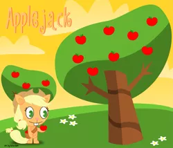 Size: 2647x2268 | Tagged: apple, applejack, artist:elica1994, derpibooru import, food, happy tree friends, high res, safe, solo, tree