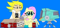 Size: 1083x509 | Tagged: artist:terry, box, canti, derpibooru import, dr pepper, flcl, fluttershy, gamershy, oc, oc:terry, safe, television, video game, wii