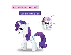 Size: 8800x6800 | Tagged: absurd resolution, artist:dtcx97, breaking the fourth wall, derpibooru import, dialogue, duo, fourth wall, rarity, safe, siblings, simple background, sisters, sweetie belle, transparent background, vector