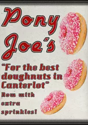 Size: 900x1273 | Tagged: artist:skeptic-mousey, derpibooru import, donut joe, poster, realistic, safe, typography