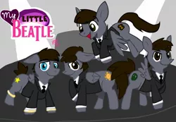 Size: 1239x856 | Tagged: artist:blackrayquaza1, derpibooru import, george harrison, john lennon, paul mccartney, ponified, ringo starr, safe, the beatles