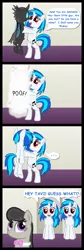 Size: 850x2525 | Tagged: artist:scramjet747, changeling, comic, derpibooru import, dialogue, disguise, disguised changeling, fanfic art, oc, octavia melody, oc:wubsy, safe, the fun has been doubled, vinyl scratch