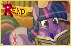 Size: 5100x3300 | Tagged: safe, artist:fauxsquared, derpibooru import, twilight sparkle, pony, unicorn, book, female, mare, prone, reading, smiling, solo, unicorn twilight