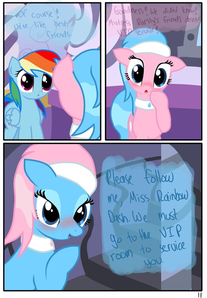 Size: 1741x2500 | Tagged: aloe, aloedash, artist:pyruvate, comic, comic:the usual, derpibooru import, female, lesbian, lotus blossom, lotusdash, rainbow dash, safe, shipping, spa