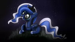 Size: 1920x1080 | Tagged: artist:dori-to, derpibooru import, night, princess luna, prone, safe, solo