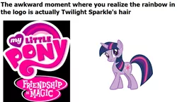 Size: 1053x611 | Tagged: awkward moment, cannot unsee, cardboard twilight, derpibooru import, logo, meta, mind blown, my little pony logo, safe, slowpoke, stock vector, twilight sparkle