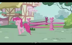 Size: 640x400 | Tagged: derpibooru import, pinkie pie, safe, screencap, youtube caption