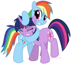 Size: 839x760 | Tagged: artist:bswprecious, derpibooru import, noogie, rainbow dash, safe, twilight sparkle