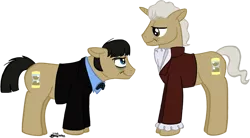 Size: 871x481 | Tagged: artist:julianwilbury, crossover, derpibooru import, doctor who, doctor whooves, jon pertwee, patrick troughton, ponified, safe, second doctor, third doctor, time turner