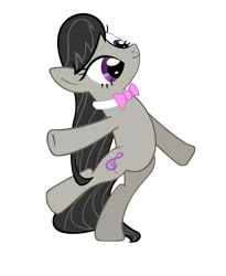 Size: 5000x6093 | Tagged: safe, artist:ninjamissendk, derpibooru import, octavia melody, earth pony, pony, absurd resolution, bipedal, looking down, simple background, solo, standing, standing on one leg, transparent background, vector
