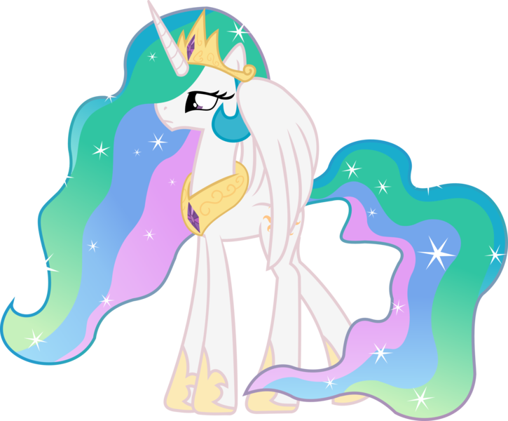 Size: 4296x3557 | Tagged: safe, artist:archonitianicsmasher, derpibooru import, princess celestia, pony, female, mare, simple background, solo, transparent background, vector