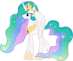 Size: 4296x3557 | Tagged: safe, artist:archonitianicsmasher, derpibooru import, princess celestia, pony, female, mare, simple background, solo, transparent background, vector