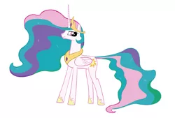 Size: 9296x6296 | Tagged: absurd resolution, artist:archonitianicsmasher, derpibooru import, princess celestia, safe, simple background, solo, vector, white background