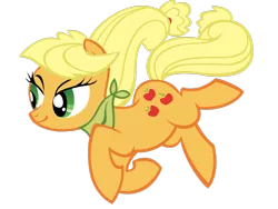 Size: 1600x1200 | Tagged: applejack, artist:ernestboy, derpibooru import, hatless, missing accessory, safe, sassyjack, simple background, solo, transparent background, vector