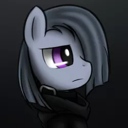Size: 500x500 | Tagged: artist:demoxyraphym-mslyce, bust, choker, clothes, derpibooru import, hoodie, lonely, lonely inky, marble pie, portrait, sad, safe, solo