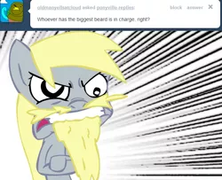 Size: 631x513 | Tagged: safe, derpibooru import, derpy hooves, pegasus, pony, beard, female, mare, ponyville replies