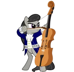 Size: 5193x5017 | Tagged: source needed, safe, artist:mrflabbergasted, derpibooru import, octavia melody, earth pony, pony, absurd resolution, bipedal, bow (instrument), bowtie, cello, cello bow, clothes, cutie mark, female, hooves, mare, musical instrument, simple background, solo, transparent background, vector