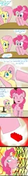 Size: 263x1600 | Tagged: artist:g3stalt, comic, crying, derpibooru import, fluttershy, lego, pinkie pie, safe, stepping on a lego