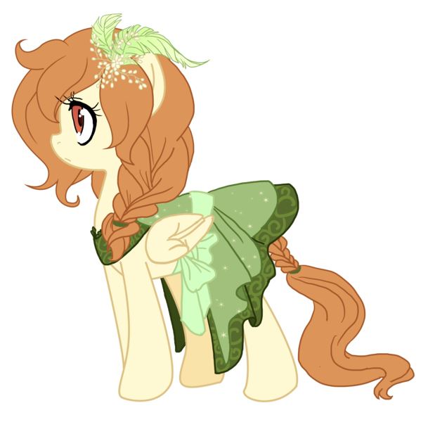 Size: 3622x3512 | Tagged: safe, artist:the-orator, derpibooru import, oc, oc:whirly willow, unofficial characters only, pegasus, pony, clothes, dress, high res, solo