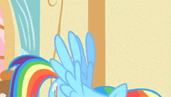 Size: 500x281 | Tagged: animated, derpibooru import, gummy, party of one, rainbow dash, safe, screencap