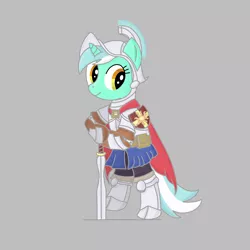 Size: 1000x1000 | Tagged: armor, artist:trixingno, derpibooru import, fantasy class, knight, lyra heartstrings, safe, warrior