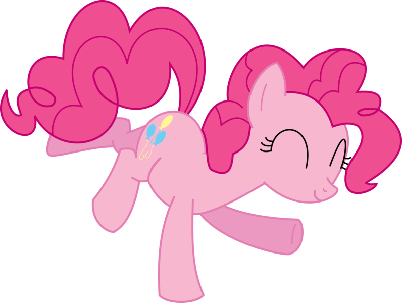 Size: 10000x7535 | Tagged: safe, artist:quasdar, derpibooru import, pinkie pie, earth pony, pony, absurd resolution, cutie mark, eyes closed, mane, simple background, solo, tail, transparent background, vector