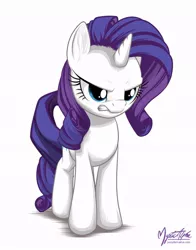 Size: 704x896 | Tagged: safe, artist:mysticalpha, derpibooru import, rarity, pony, unicorn, angry, rarity is not amused, solo