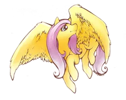 Size: 800x638 | Tagged: safe, artist:catussnake, derpibooru import, fluttershy, pegasus, pony, female, flying, mare, simple background, solo, transparent background