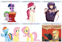 Size: 722x481 | Tagged: derpibooru import, fluttershy, humanized, meta, princess luna, rainbow dash, roseluck, s1 luna, safe, spike, twilight sparkle