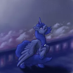 Size: 900x892 | Tagged: safe, artist:grayma1k, derpibooru import, princess luna, alicorn, pony, alone, crying, s1 luna, solo