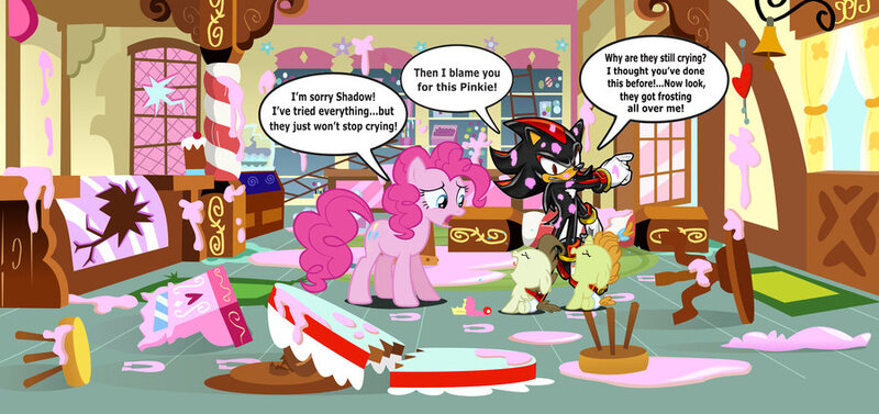 shadow the hedgehog and pinkie pie comics