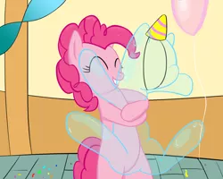 Size: 1280x1024 | Tagged: artist:ch33zus, balloon, bubble buddy, crossover, derpibooru import, party of one, pinkie pie, ponified, safe, spongebob squarepants