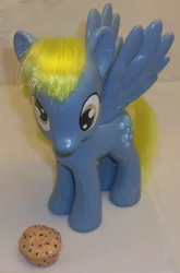 Size: 588x890 | Tagged: safe, artist:gryphyn-bloodheart, derpibooru import, derpy hooves, pony, custom, fashion style, irl, muffin, photo, solo, toy