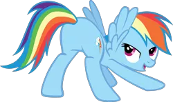 Size: 5911x3504 | Tagged: suggestive, artist:sircinnamon, derpibooru import, rainbow dash, pegasus, pony, featureless crotch, female, lidded eyes, mare, meme, plot, rainbutt dash, simple background, solo, solo female, transparent background, vector