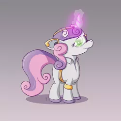 Size: 1000x1000 | Tagged: artist:subjectnumber2394, derpibooru import, future, magic, safe, solo, sweetie belle