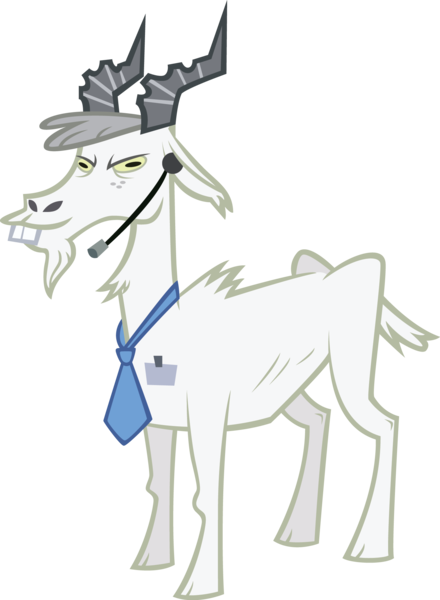 Size: 1484x2024 | Tagged: artist:sircinnamon, cloven hooves, derpibooru import, goat, name tag, necktie, safe, simple background, transparent background, vector