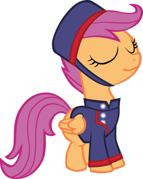 Size: 3367x4190 | Tagged: artist:sircinnamon, cute, cutealoo, derpibooru import, eyes closed, family appreciation day, female, filly, safe, scootagram, scootaloo, simple background, solo, transparent background, vector
