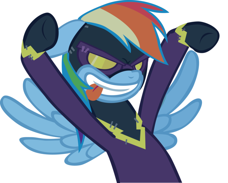 Size: 2797x2252 | Tagged: artist:sircinnamon, clothes, costume, derpibooru import, high res, rainbow dash, safe, shadowbolt dash, shadowbolts, shadowbolts costume, simple background, transparent background, vector