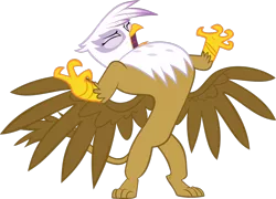 Size: 1600x1153 | Tagged: safe, artist:mumepr, derpibooru import, gilda, gryphon, angry, bipedal, rage, simple background, solo, transparent background, vector, wings