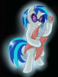 Size: 600x800 | Tagged: artist:osakaoji, derpibooru import, guitar, safe, solo, vinyl scratch