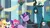 Size: 640x360 | Tagged: safe, derpibooru import, screencap, applejack, pinkie pie, queen chrysalis, rarity, twilight sparkle, changeling, changeling queen, earth pony, pony, unicorn, a canterlot wedding, female, hub logo, image, mare, png, subtitles, youtube caption